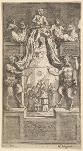 The New Metamorphosis: Frontispice, bind 1, 1724. af William Hogarth
