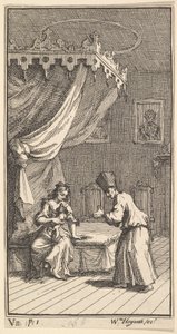 The New Metamorphosis, Plade 5: Fantasio, Transformed into a Lapdog, in the with Donna The..., 1724. af William Hogarth