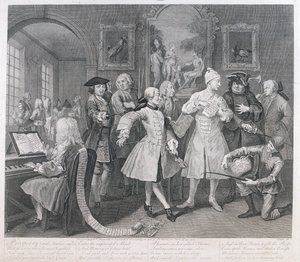 The Rakes Levee, plade II, fra A Rakes Progress, 1735 af William Hogarth
