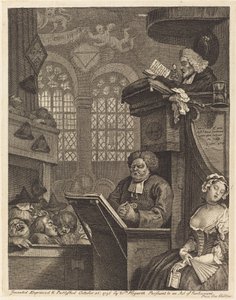 Den Sovende Menighed af William Hogarth