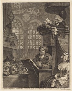Den sovende menighed af William Hogarth