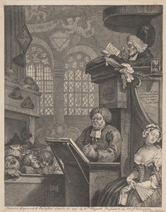 Den sovende menighed af William Hogarth