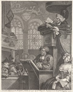 Den Sovende Menighed af William Hogarth