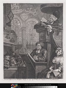 Den Sovende Menighed af William Hogarth