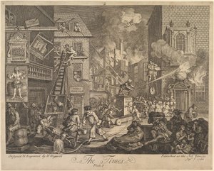 The Times, planche 1 af William Hogarth