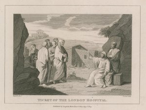 Billet til London Hospital af William Hogarth