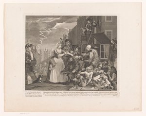 Tom Rakewell reddet fra sin arrestation af Sarah Young Fremskridt for en libertiner (serietitel) The Rake