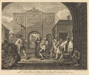 The Gate of Calais, eller The Roast Beef of Old England af William Hogarth and Charles Mosley