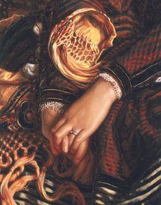 Detalje fra Il Dolce far Niente, 1866 af William Holman Hunt
