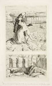 My Beautiful Lady (øverst); Of My Lady in Death (nederst), frontispice til The Germ, No. 1 af William Holman Hunt