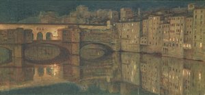 Ponte Vecchio, Firenze af William Holman Hunt