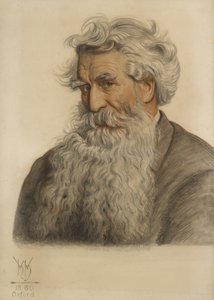 Portræt af Thomas Combe, printer ved universitetet (1796-1872) (rødt og sort kridt)