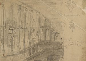 Recto: Studie af London Bridge for 