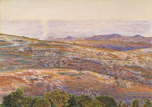 Det Døde Hav fra Siloam, 1861. af William Holman Hunt