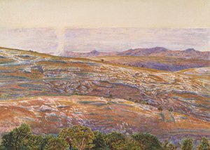 Det Døde Hav fra Siloam, 1861 af William Holman Hunt