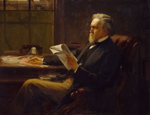 Portræt af George Jacob Holyoake 1817-1906.