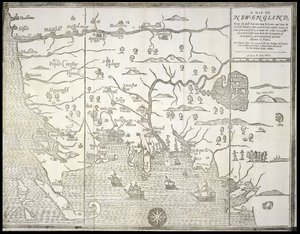 Et kort over New-England, fra 
