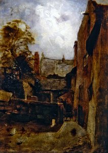 Skitse til Bidestone Farmhouse af William Huggins