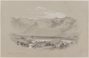 Grasmere, Westmorland (kridt og gouache på papir) af William Hull