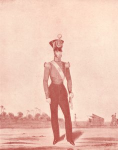 Officerer fra Madras Army Infantry on the Line, c1837-1843, 1909 af William Hunsley