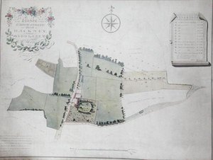 Plan over en ejendom beliggende i Grove Street i Hackney-sognet af William Hurst Ashpitel