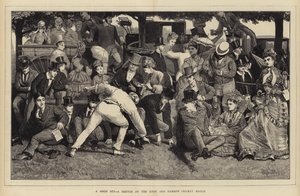 Et godt hit, en skitse ved Eton og Harrow Cricket Match af William III Bromley