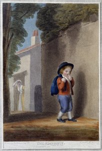 The Schoolboy - i "" The 7 Ages of Man "" af Shakespeare, ill. af W. Bromley, London