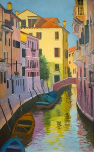 Burano Canal (olie om bord)