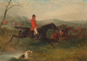 Rævejagt: Rydder en bæk af William J. Shayer