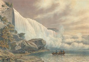 Niagara Falls fra den amerikanske side, udgivet 1840.