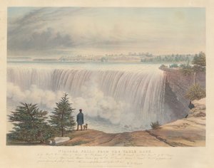 Niagaravandfaldene set fra Table Rock af William James Bennett