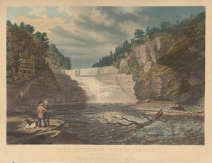 Udsigt over High Falls of Trenton: West Canada Creek, N.Y. af William James Bennett