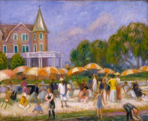Parasoller ved Blue Point, ca. 1915. af William James Glackens