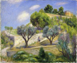La colline de Vence - "Terrasseret bakke, Vence" Maleri af William James Glackens (1870-1938) Olie på lærred