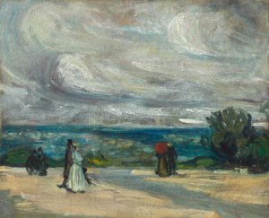 The Terrace (olie på lærred) af William James Glackens