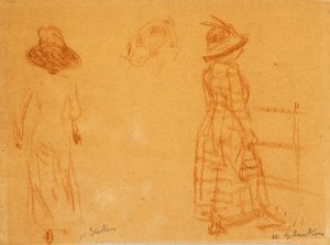 To kvinder og kvindechef af William James Glackens