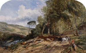 Puutavaran kuljetus (öljy kankaalle) af William James Muller