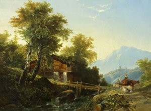 Schweizisk hytte af William James Muller