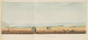 En udsigt over Cape Town, Table Bay og Tygerberg, fra Travels in the Interior of Southern Africa, vol. 1 af William John (after) Burchell