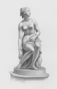 Forberedelse til badet, indgraveret af W Roffe fra statuen af J Gibson, RA i jarlen af Yarboroughs besiddelse (gravering) af William John Roffe