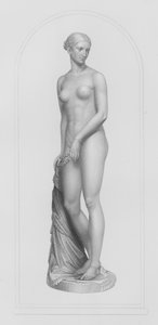 Den græske slave, indgraveret af W Roffe fra statuen i marmor af Hiram Powers (gravering)