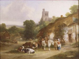 The Plough Inn (olie på lærred) af William Joseph Shayer