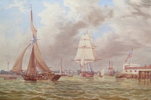 Skibsfart ved indsejlingen til Portsmouth havn