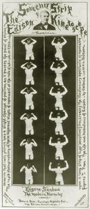 Souvenirstriben af Edison Kinetoscope Eugene Sandow, den moderne Hercules, c.1894 bw foto af William Kennedy Laurie Dickson