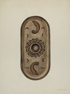 Detalje, Side af Confessional, 1937. af William Kieckhofel