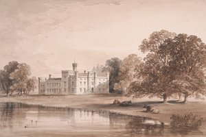 Chiddingstone Place, udsigt fra søen af William Knight