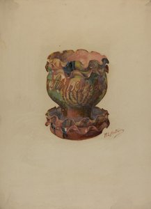 Pa. Tysk Urtepotte og Bakke, ca. 1936.