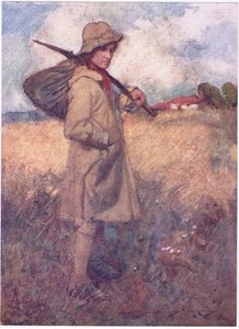 Der var en tid, før Englands sorg begyndte, da hver bakke af jorden bevarede sin mand (farve litho) af William Lee Hankey