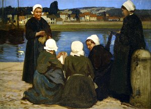 Bretonske kvinder (olie på lærred)