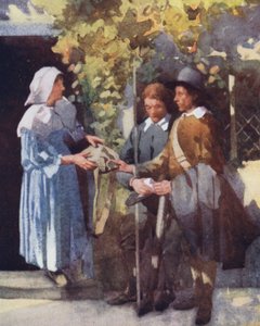 Illustration til The Compleat Angler af Izaak Walton (farve litho) af William Lee Hankey